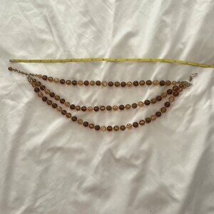 90s vintage triple strand tiki necklace